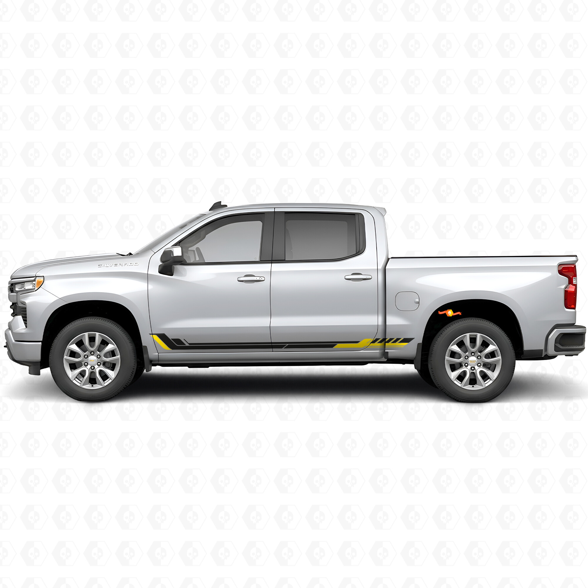 Racing Line Deur- & Rocker Panel Vinyl Strepen voor Chevrolet Silverado 1500 T1XX 2019-2026