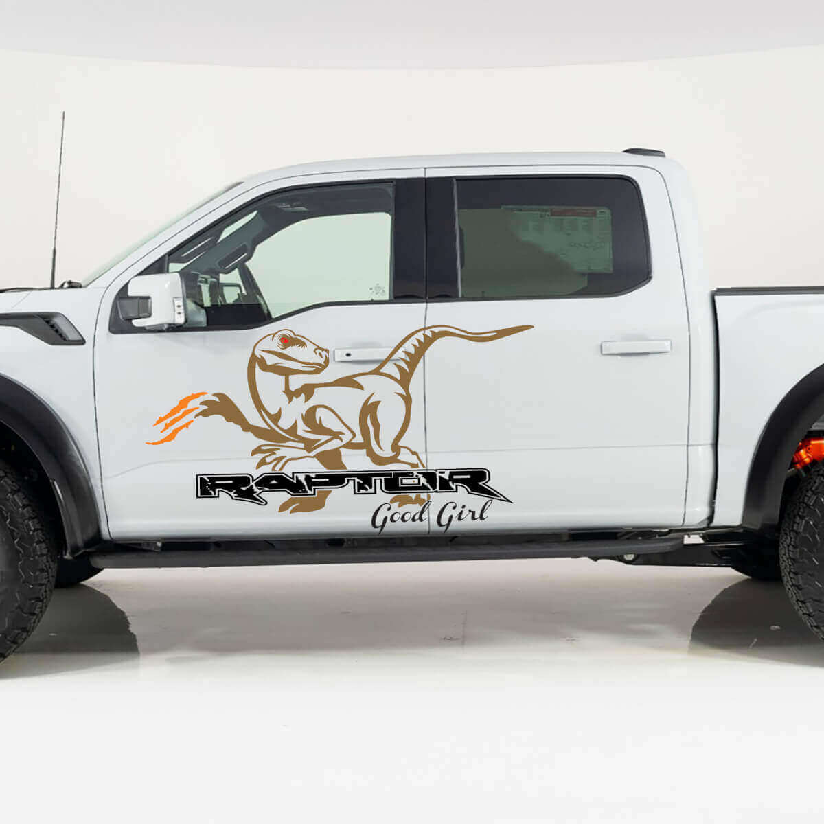 Good Girl Raptor zijdeur vinyl sticker set voor Musclecar Raptor