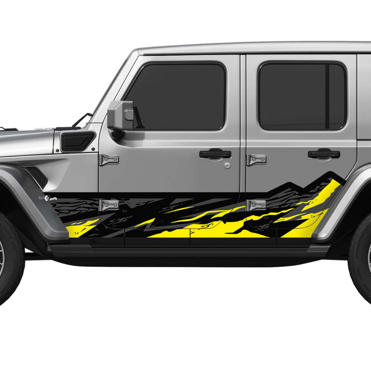 Camo Mountains Splash Wrap Side Doors Vinyl sticker passend voor Jeep Wrangler

