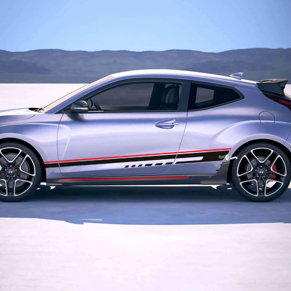 Zijstrips Race Vinyl Stickers Decal Voor Hyundai Veloster 2