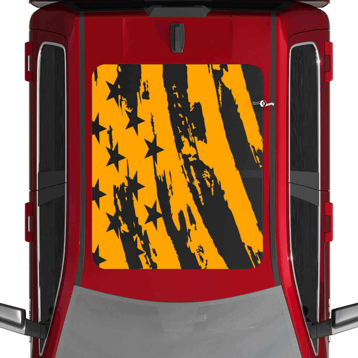 Versleten USA-vlag dak vinylsticker voor Dodge RAM 1500 Tungsten