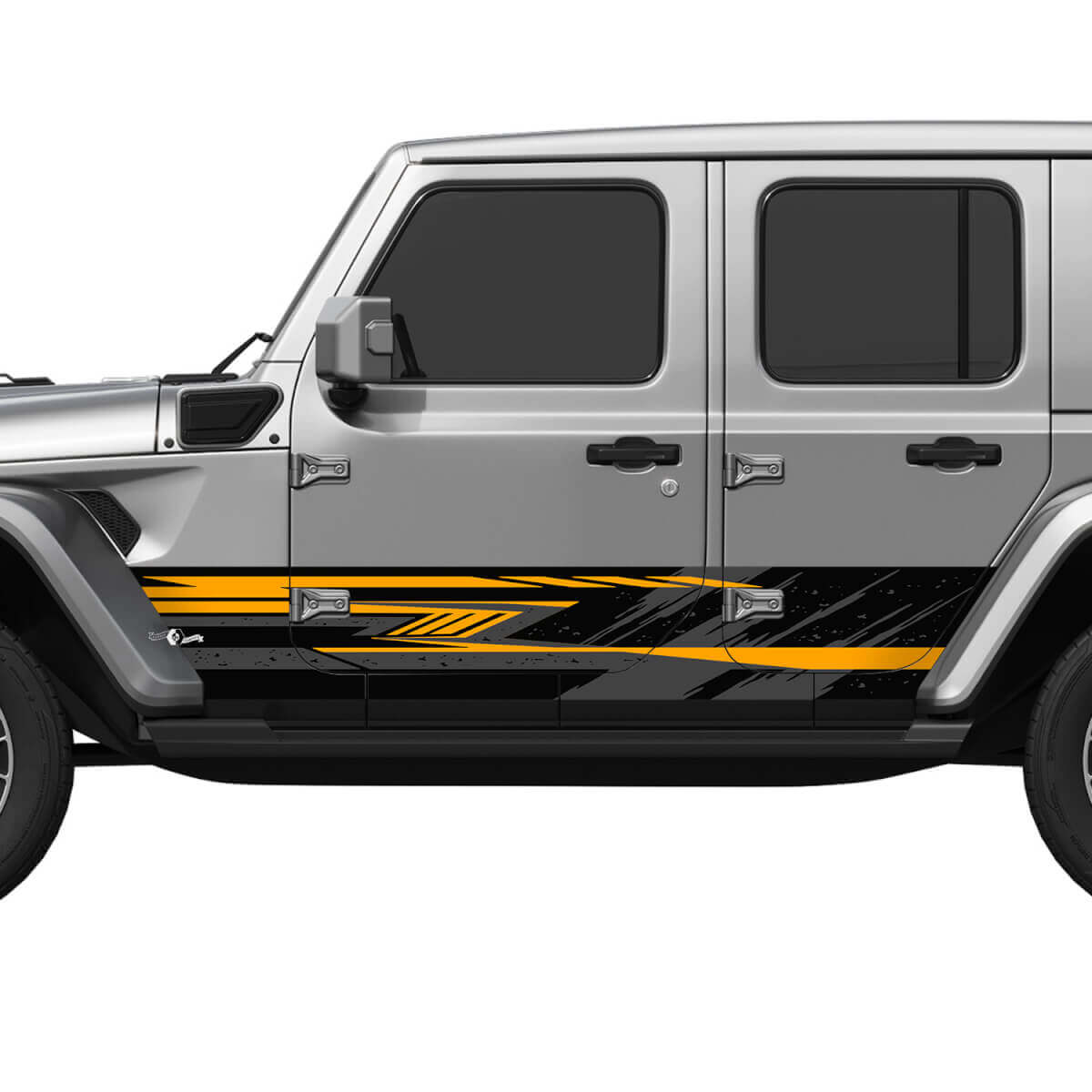 Camo Lines Splash Zijkanten Deuren Vinyl Decal Sticker 2 voor Jeep Wrangler