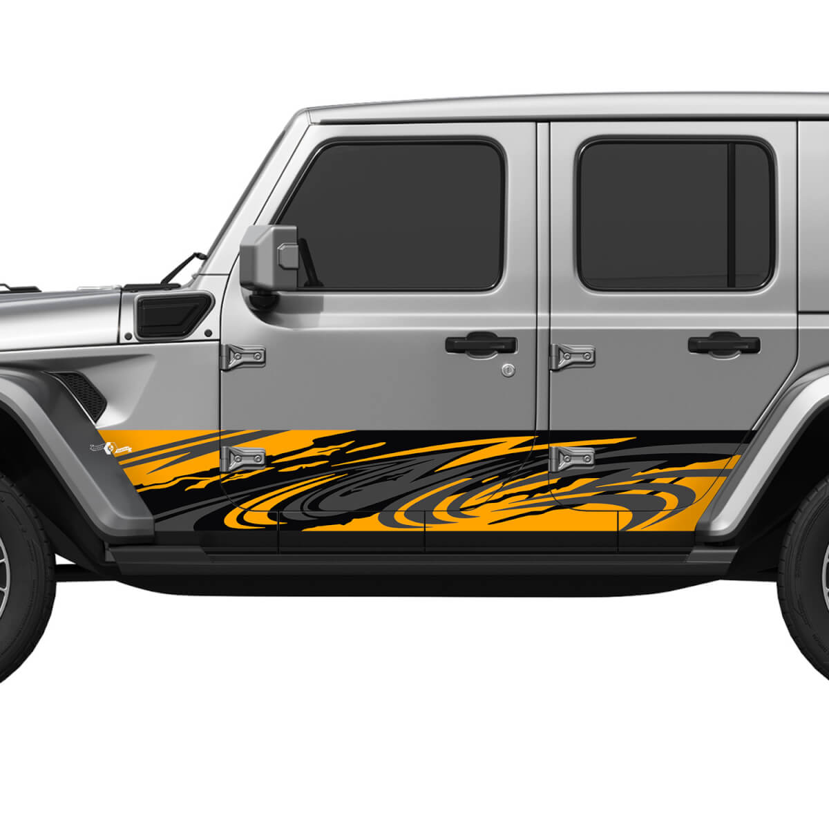 Camo tribale splash wrap zijdeuren vinyl sticker sticker fit Jeep Wrangler
