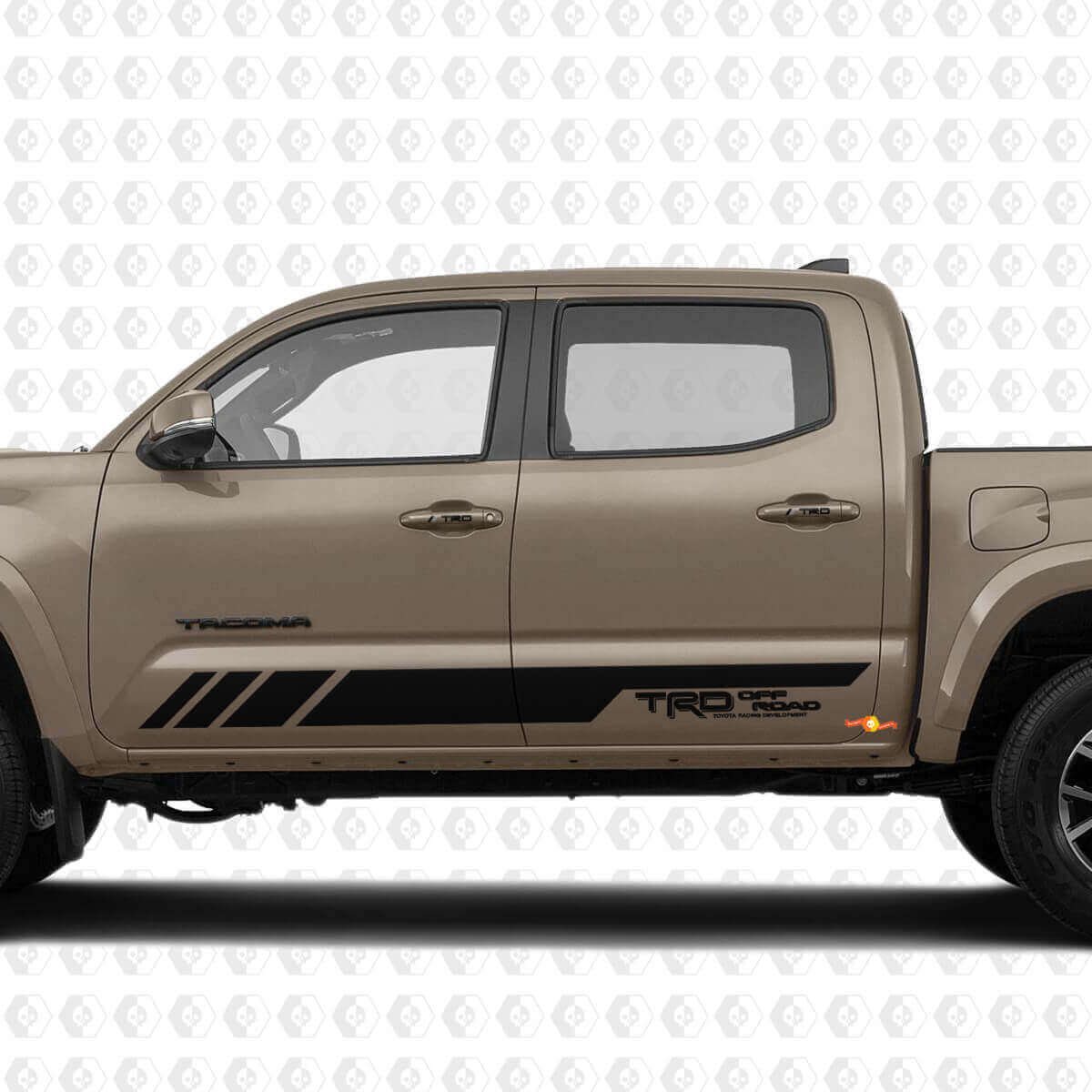 Aangepaste tekst voor TRD Pro Doors Vinyl Decal Sticker voor Toyota Tacoma Tundra + handelt TRD -stickers
