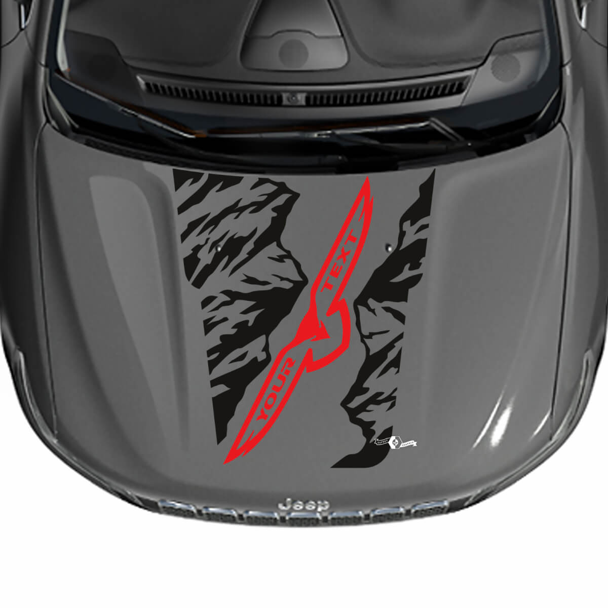 Mountains Eagle Motorkap Vinyl Sticker Grafiek voor Jeep Cherokee Trailhawk