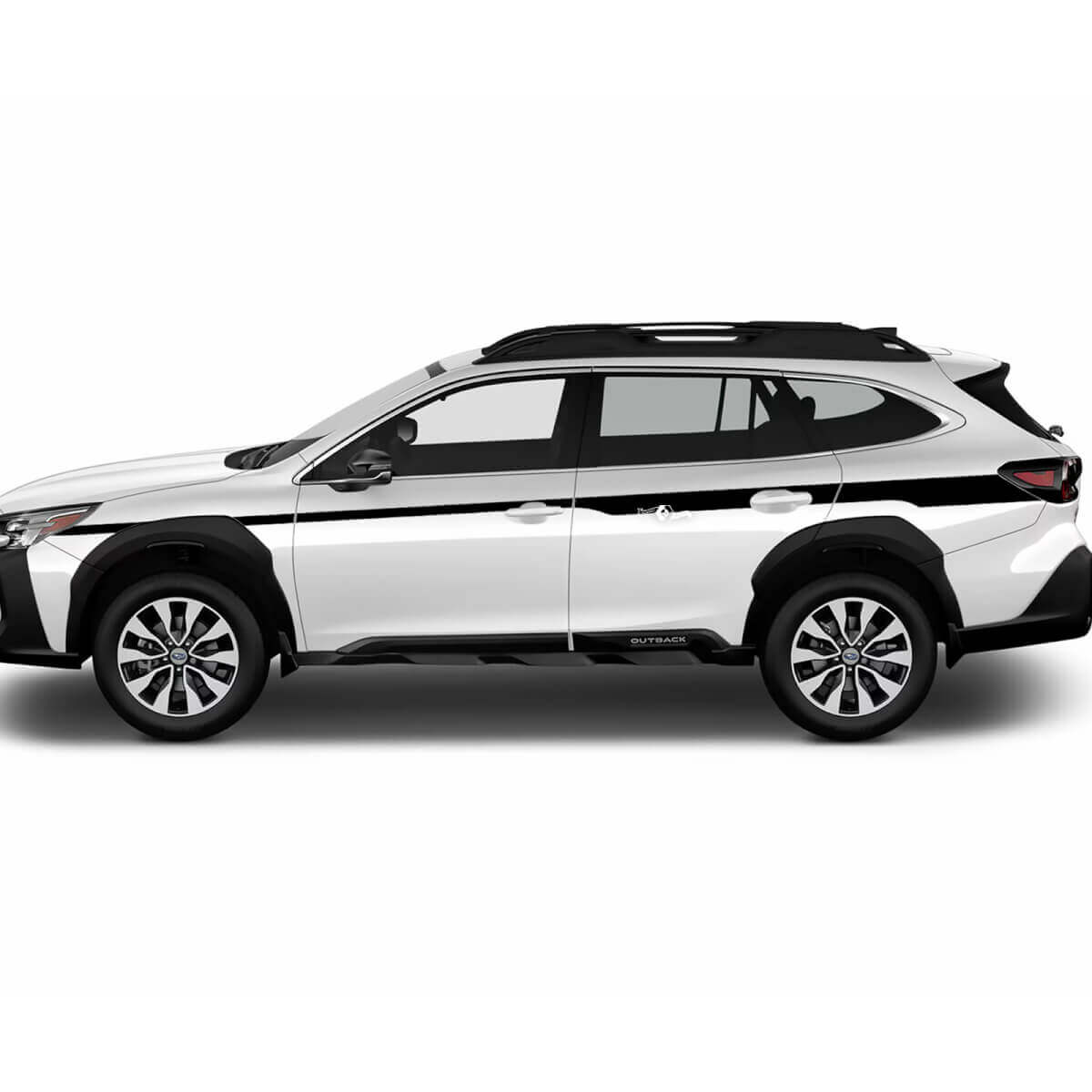 Zijdeuren strepen vinylsticker sticker grafisch voor Suba outback
