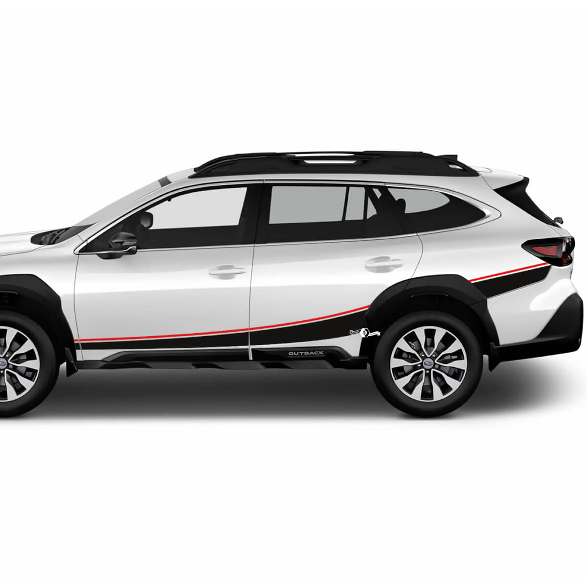 Zijzeerstrepen Vinylsticker Stickerafbeelding voor Suba Outback
