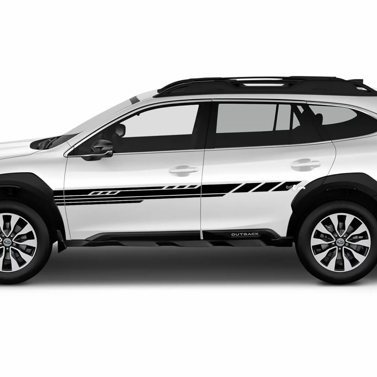 Zijdeuren moderne strepen vinylsticker sticker grafisch voor Suba outback
