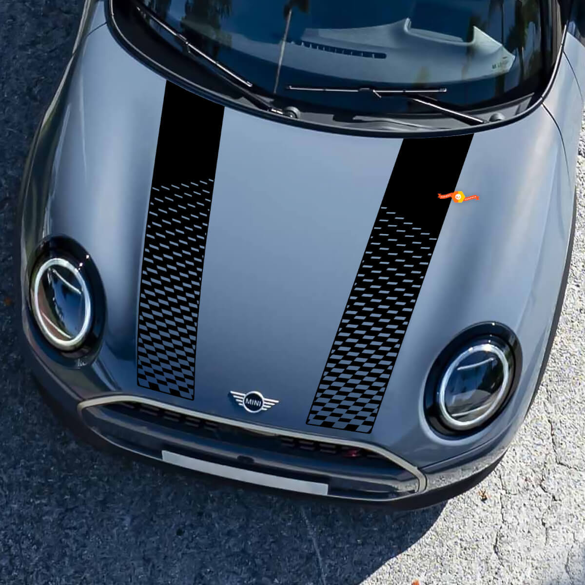 Mini John Cooper werkt AC Schnitzer Hood en Side Deuren Stripes Rally Decal en Graphics Sticker 2
