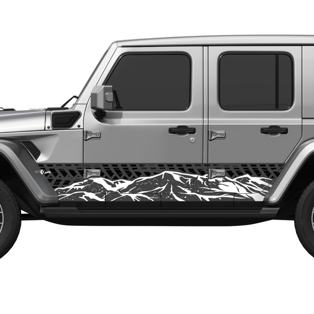 Amerikaanse patriottische noodlijdende vlag splash wrap zijkant deuren vinyl sticker sticker fit Jeep Wrangler
