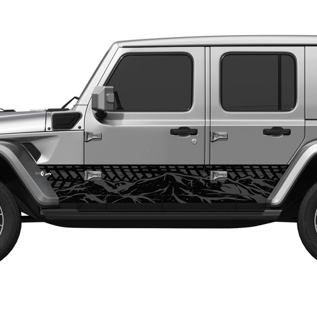 Bandensporen Mountain Splash Wrap Side Deuren Vinyl Decal Sticker Fit Jeep Wrangler 2
