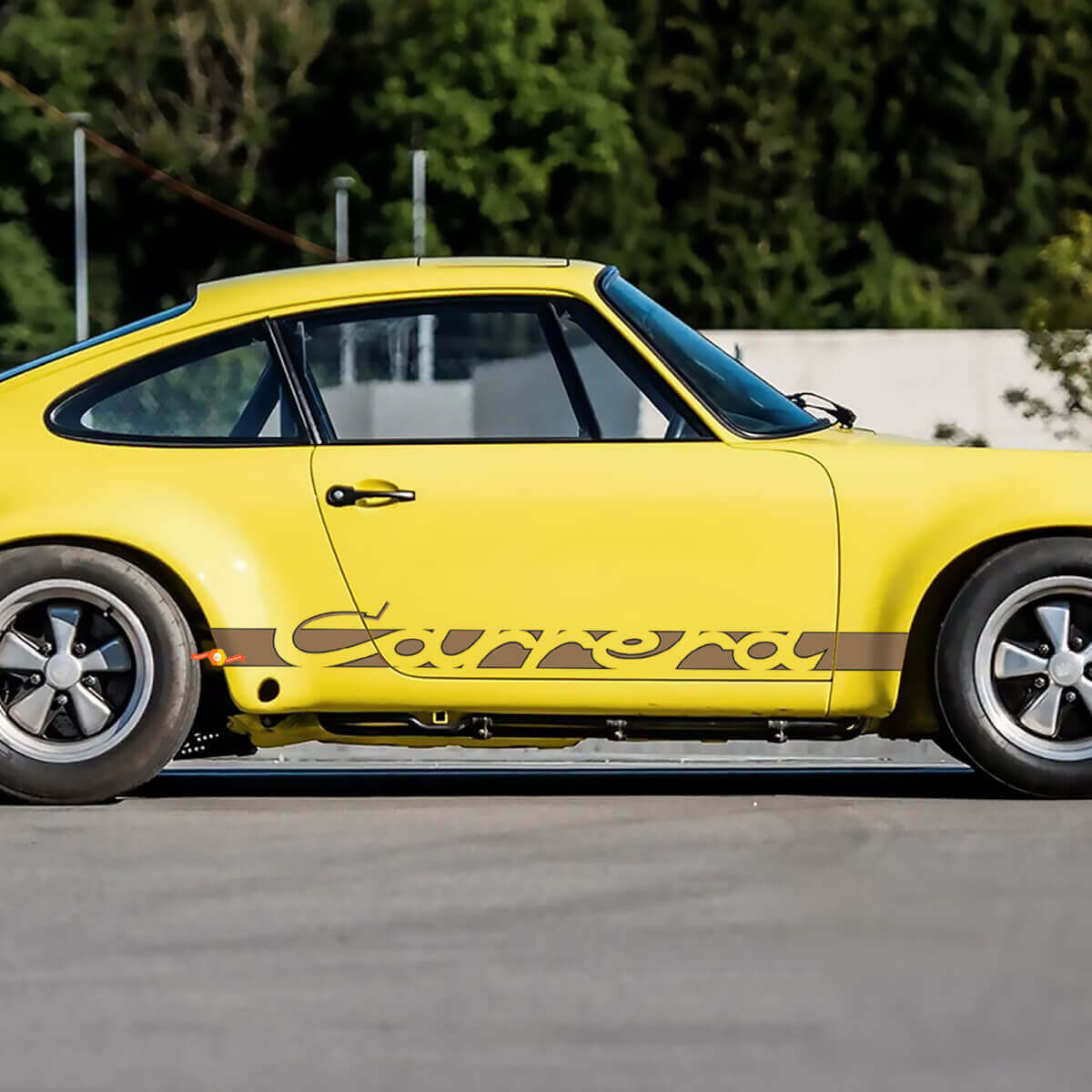 Porsche 911 Carrera Stripes Side Decal Sticker Outline kleuren
