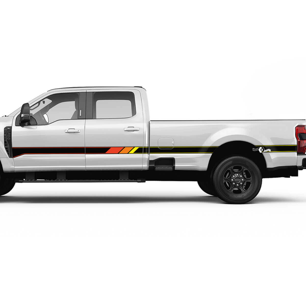 Retro F350 Zijstrepen Decal Set Vinyl Sticker Graphics voor Ford Trucks
