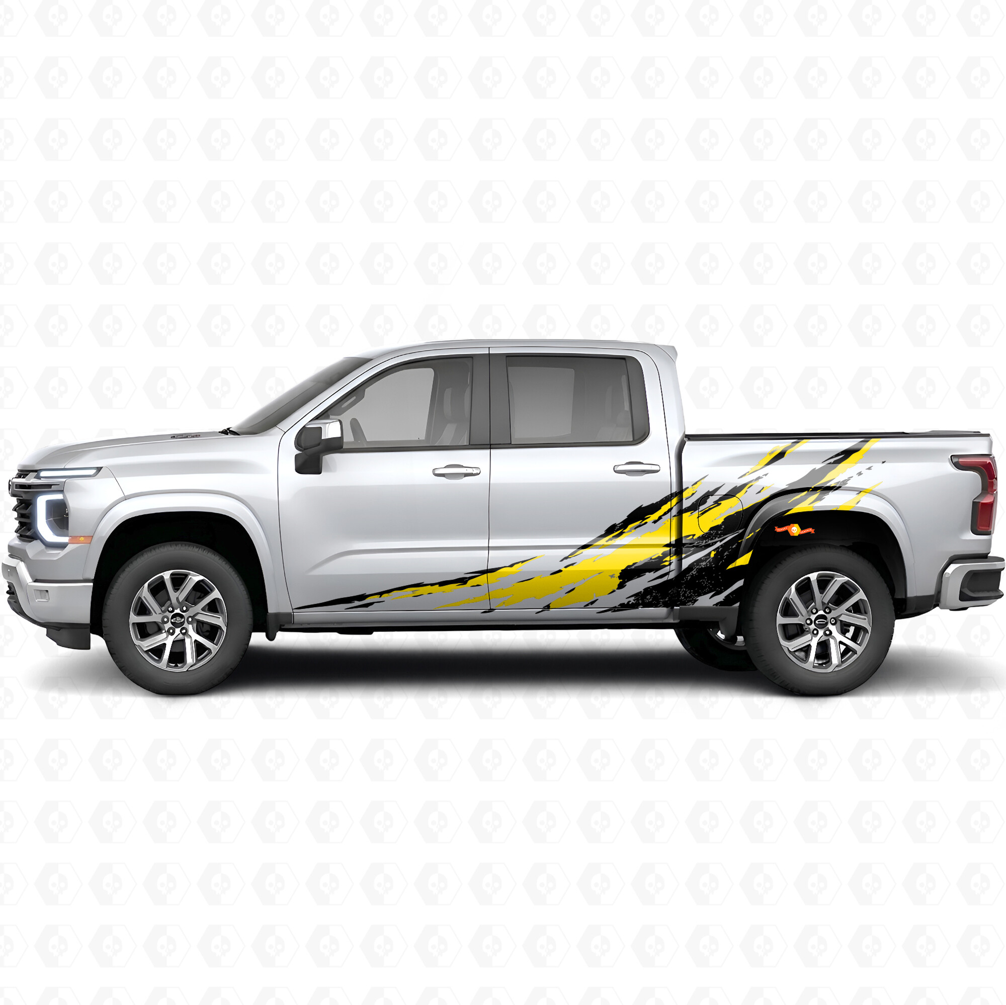 Set Rock Krawler Logo Ophangingsmotorkap Sticker voor Jeep Wrangler Rubicon 1647