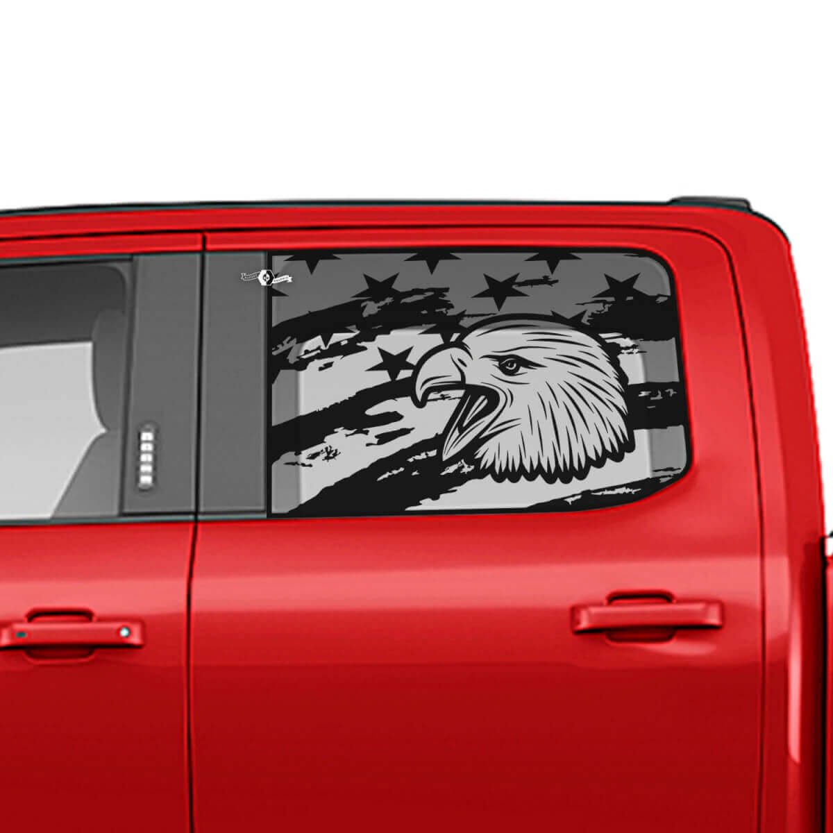 Zijde kale adelaar us vlag venster sticker vinyl sticker graphics voor ford trucks

