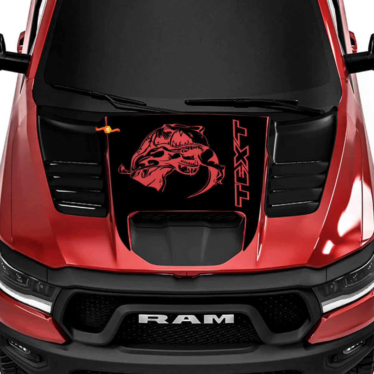 T-Rex stijl motorkap vinyl sticker voor Dodge Ram 1500 TRX Truck