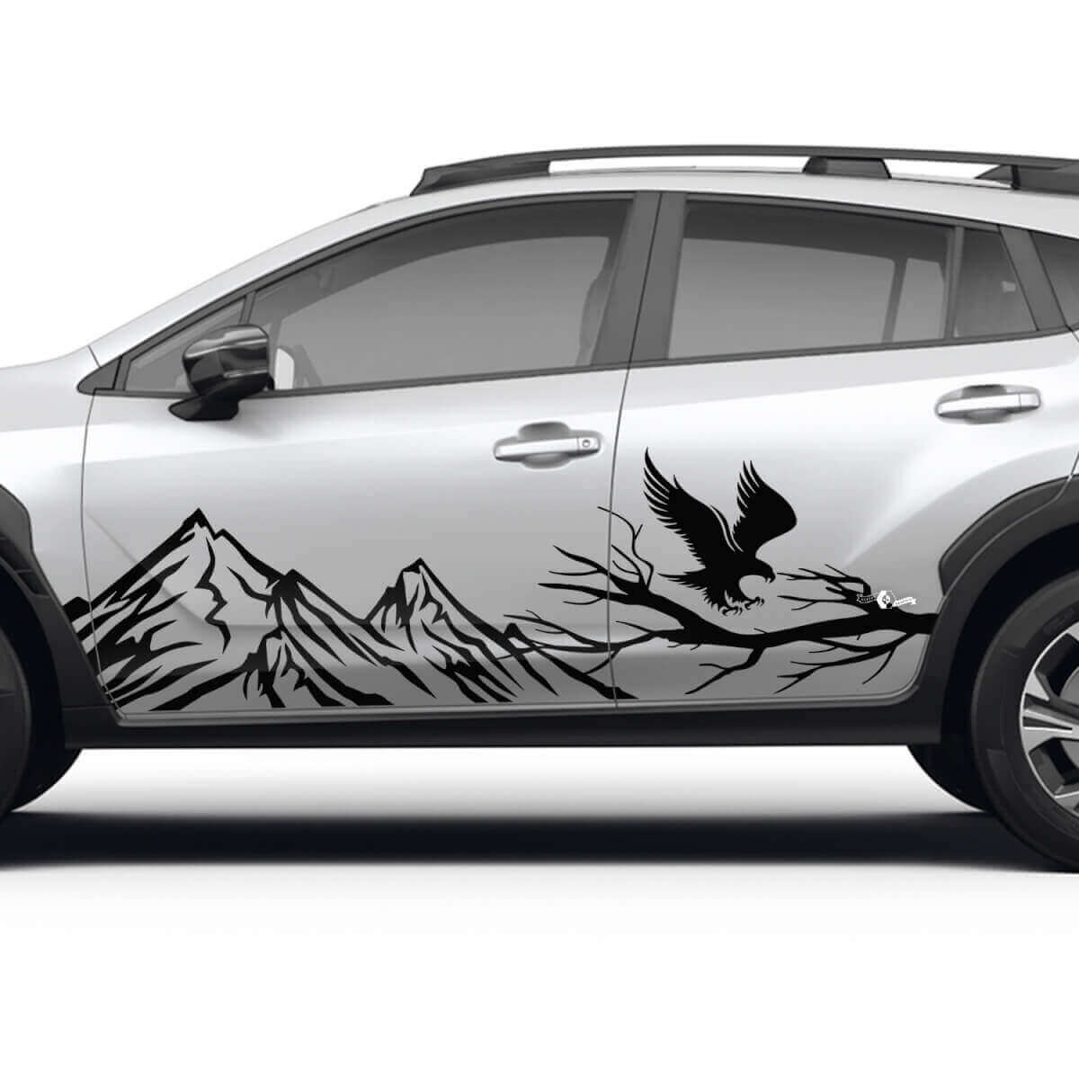 Mountains Branch Eagle Zijdeuren Vinyl Decal Graphic Sticker voor Subaru Crosstrek