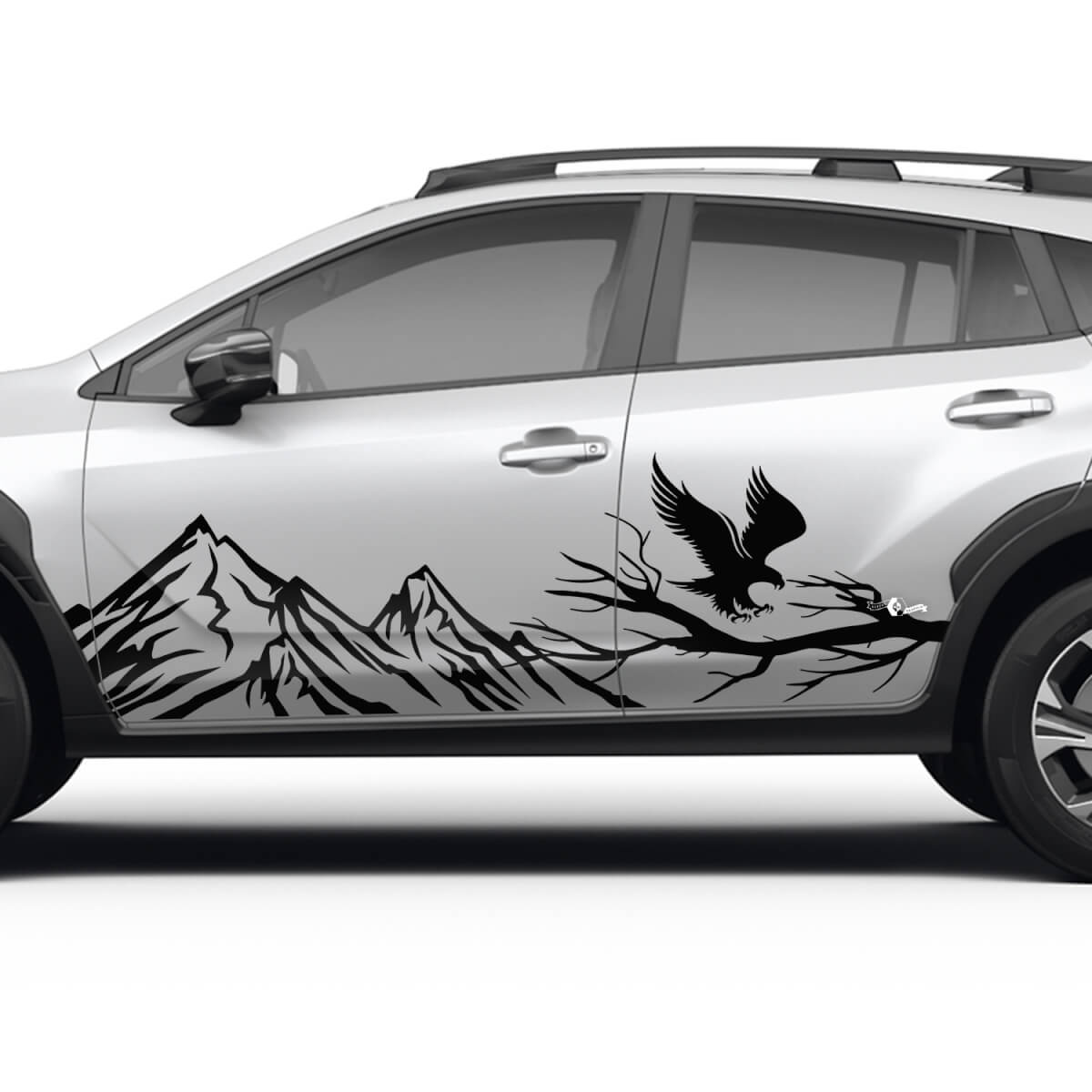 Zij deuren landschapsbergjes adelaar vinyl sticker - grafische sticker universele fit Suba
