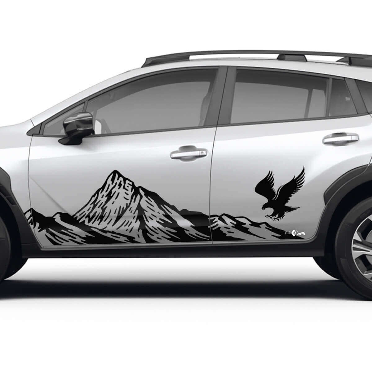 Mountains Eagle Zijdeuren Vinyl Decal Graphic Sticker voor Subaru Crosstrek