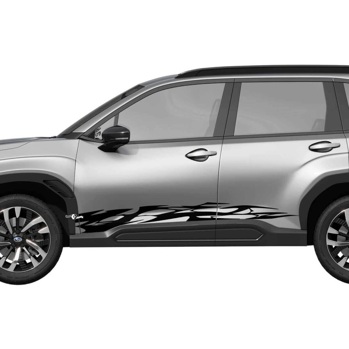 Zijrocker paneelstrepen vinyl sticker - grafische sticker Universal Fit Suba Forester
