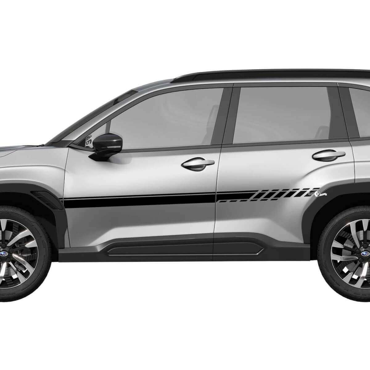 Zijdeuren strepen vinyl sticker - grafische sticker Universal Fit Suba Forester
