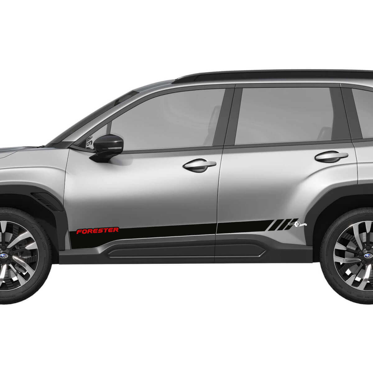 Zij deuren rocker paneelstrepen vinyl sticker - grafische sticker universele fit Suba forester
