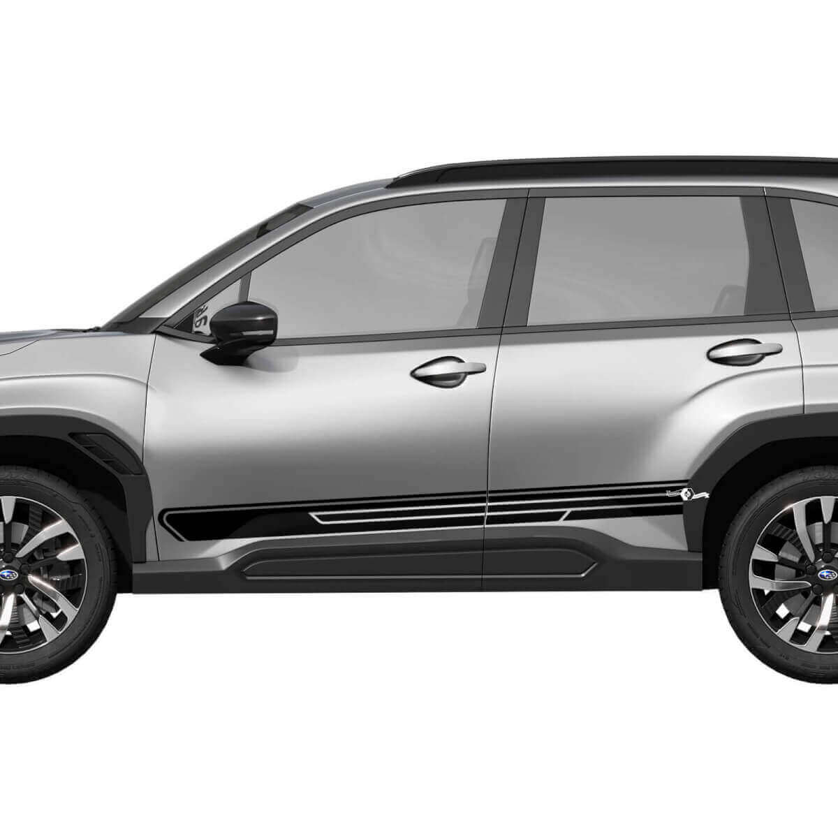 Racing zijdeurstrepen vinyl decal set voor Subaru-auto's