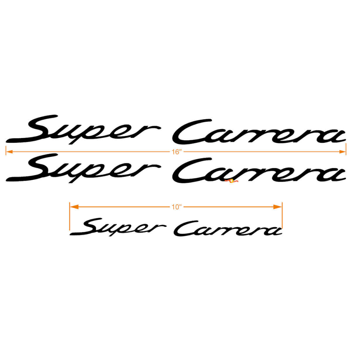 Super Carrera Achter- en Zijvinylsticker Set voor Porsche