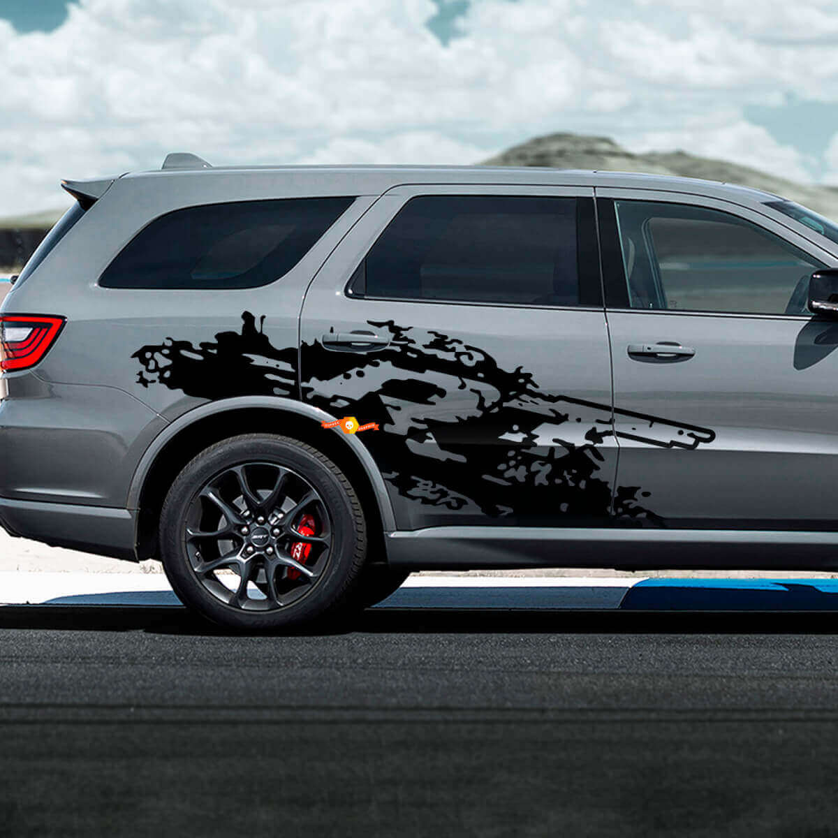R/T Modderspat Zij Vinyl Decal Kit voor Dodge Durango