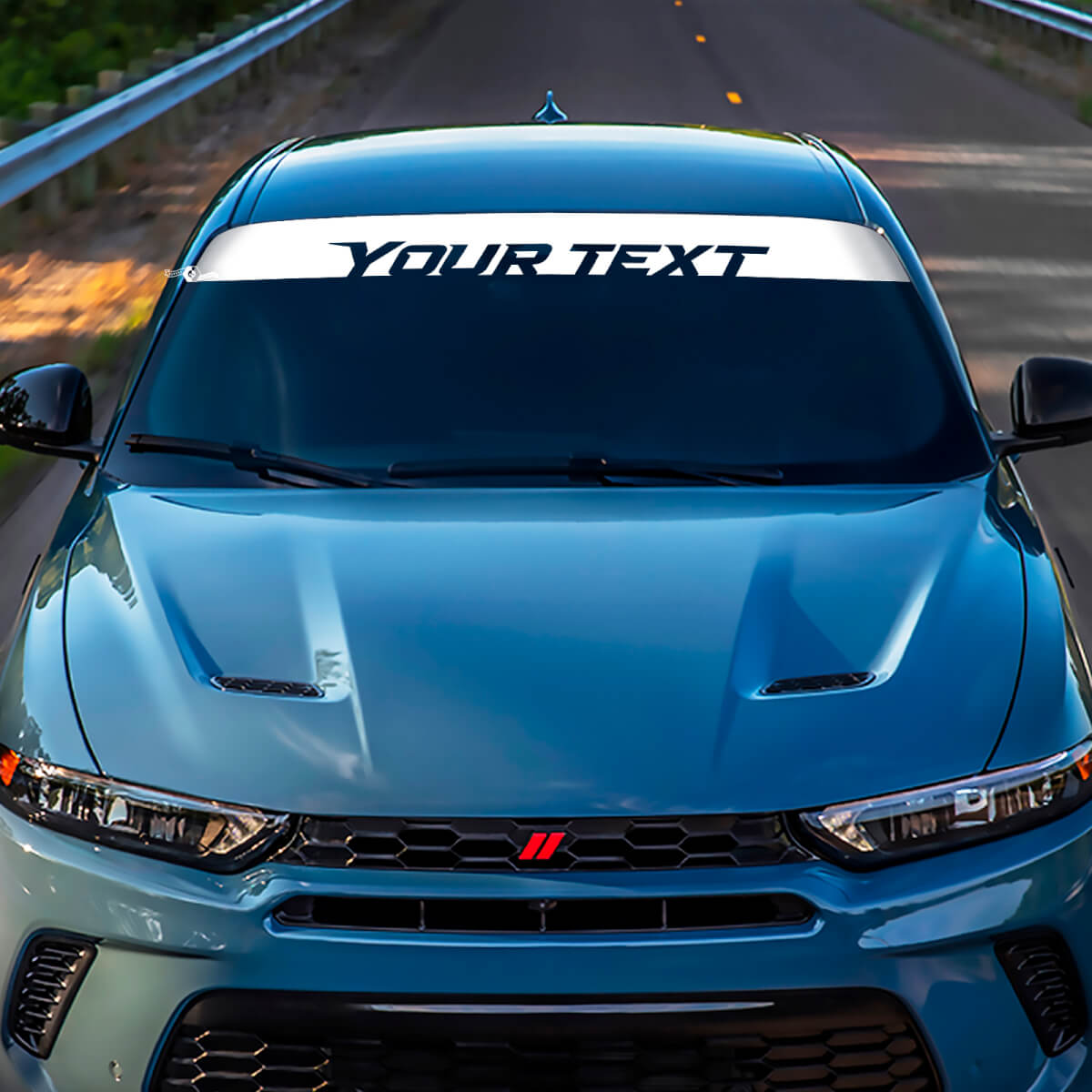 Aangepaste Lettering Voorruitstreep Vinyl Decal Voor Dodge Hornet