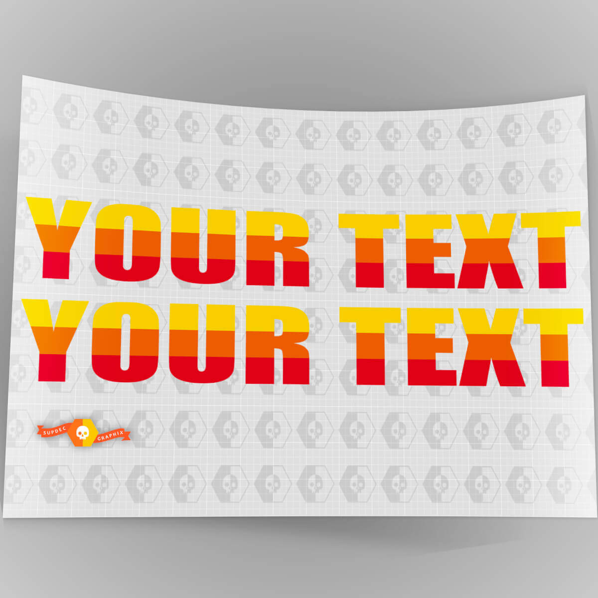 Aangepaste tekst retro stijl motorkap vinyl sticker set voor Jeep Wrangler