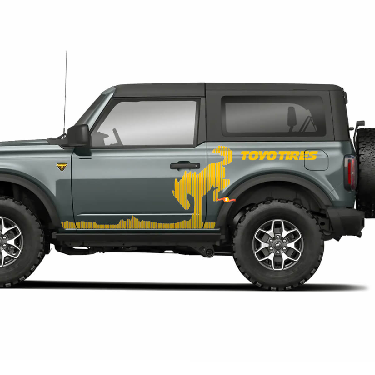 Bronco Badlands Hood en Side Decal Vinyl Sticker Stripe voor Ford Bronco
