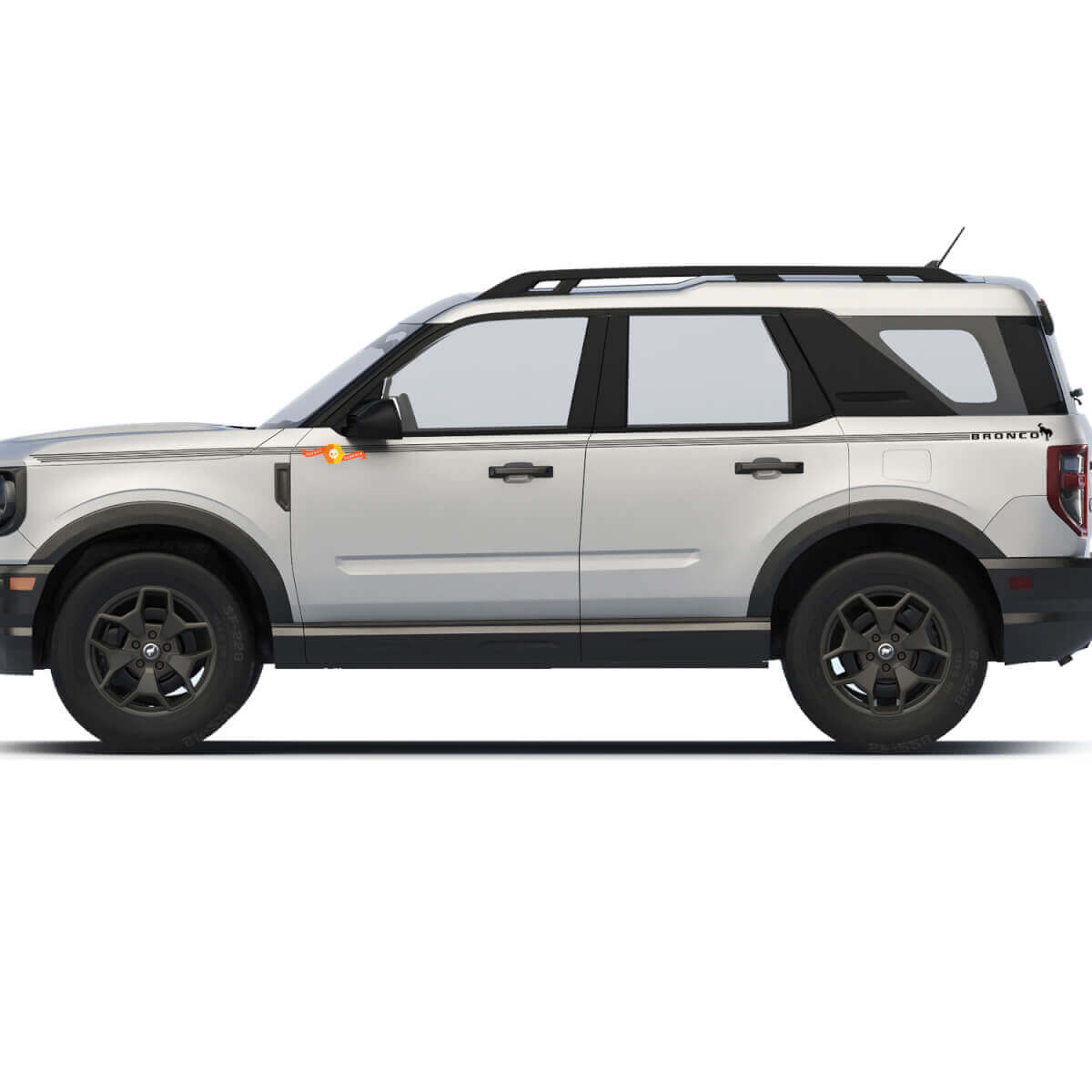Zij deuren dennenstrepen voor Ford Bronco Side Decals -stickers
