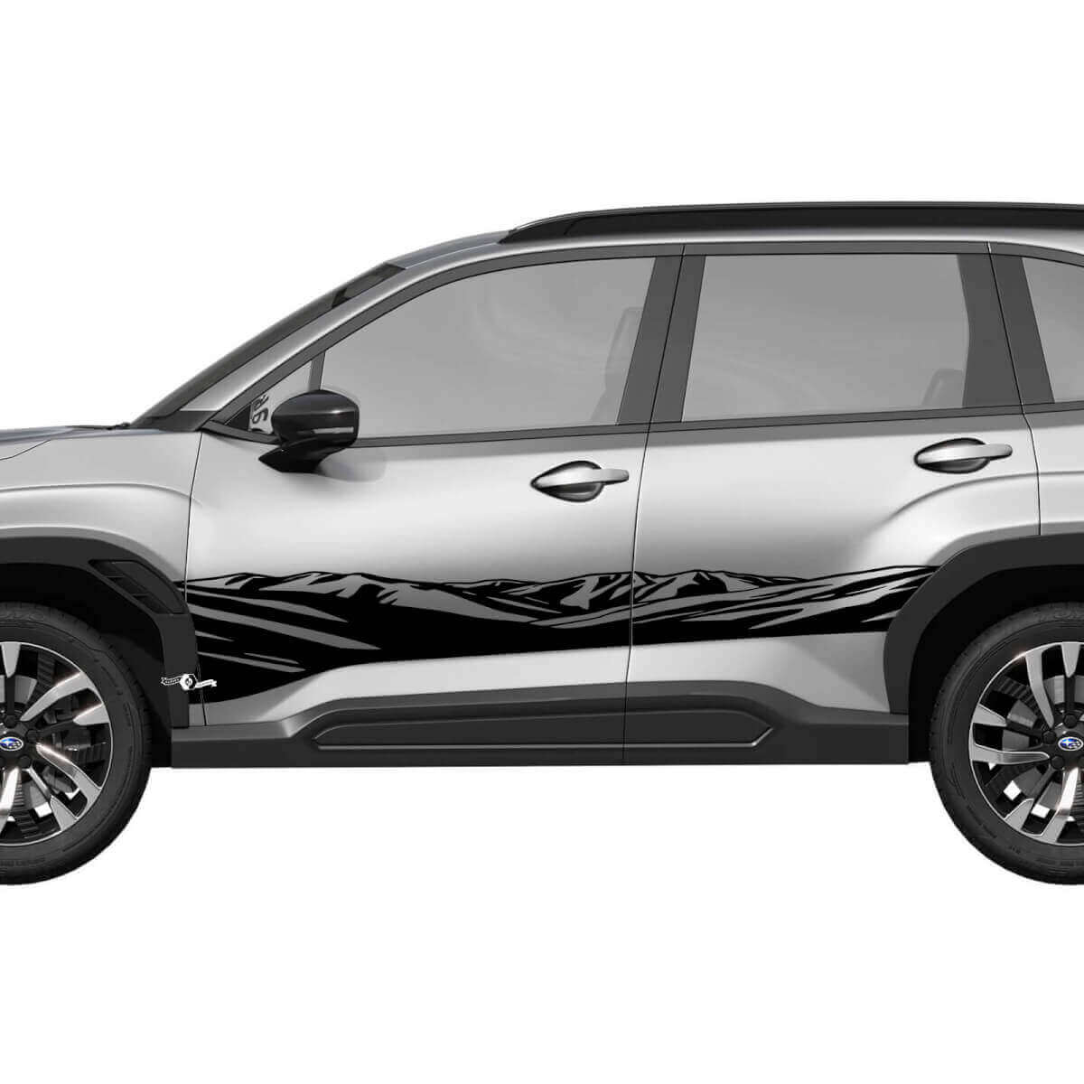 Mountains Zijdeuren Instaplijsten Racestrepen Vinyl Decal Sticker voor Subaru