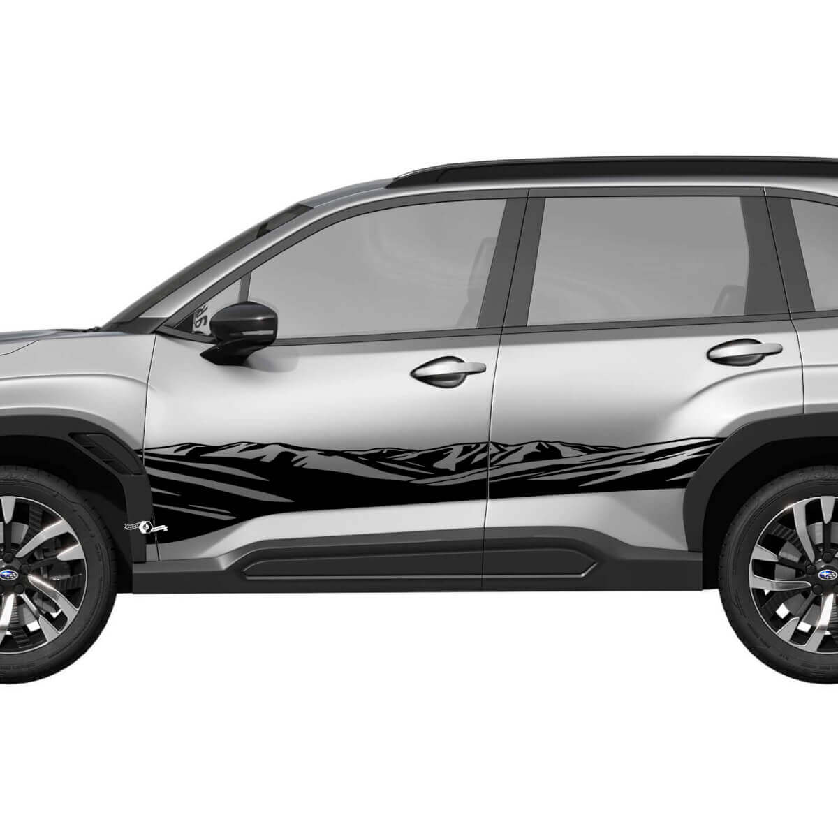 Bergen zijdeuren rocker paneel racestrepen vinyl sticker - grafische sticker universele fit suba 4
