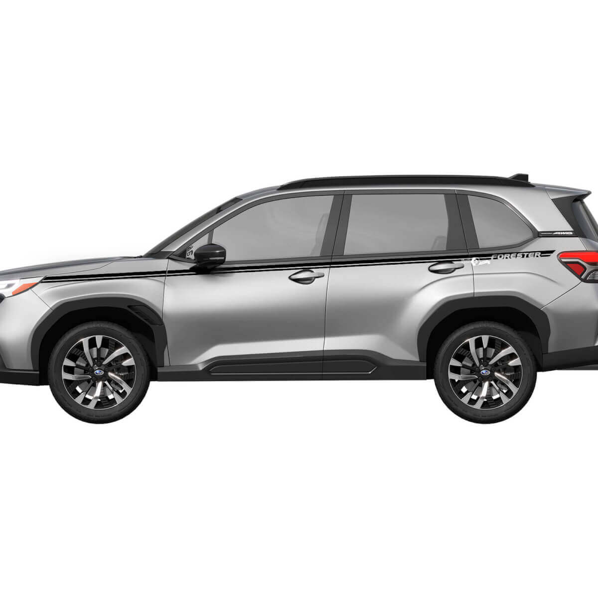 Zijdeuren Rocker Panel Racing Stripes Vinyl Sticker - Grafische Sticker universele pasvorm voor Subaru Forester
