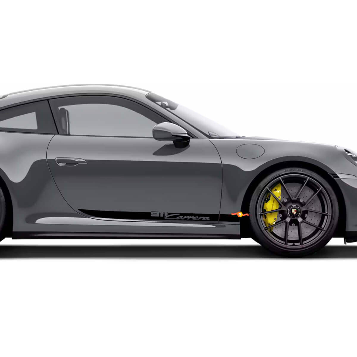 911 Carrera Lettering Side Stripes Vinyl Decal Kit voor Porsche 911