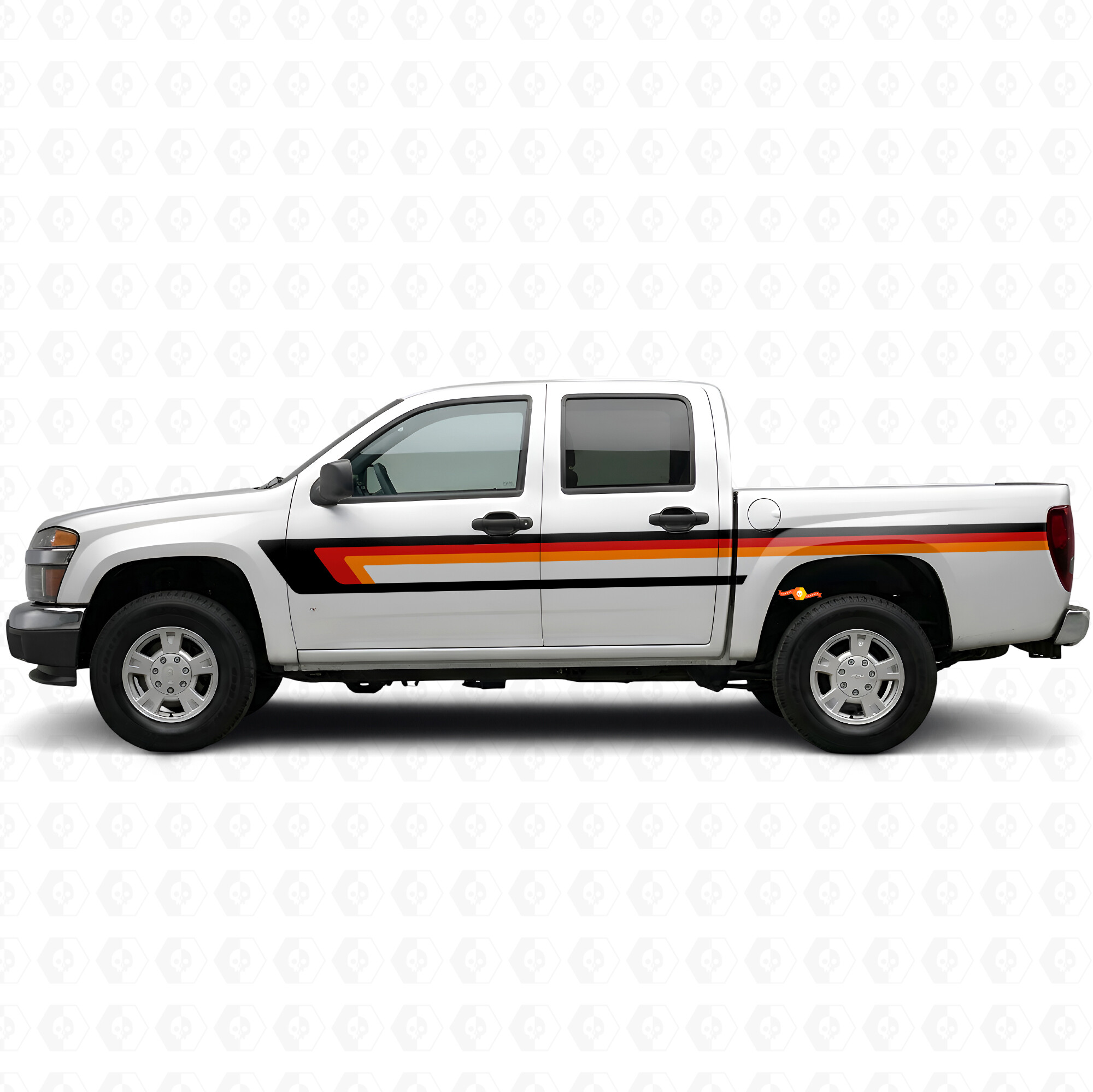 Retro Bovenste raamlijst deur- en bedrand vinylstrepen voor Chevrolet Colorado 1e generatie 2004-2012