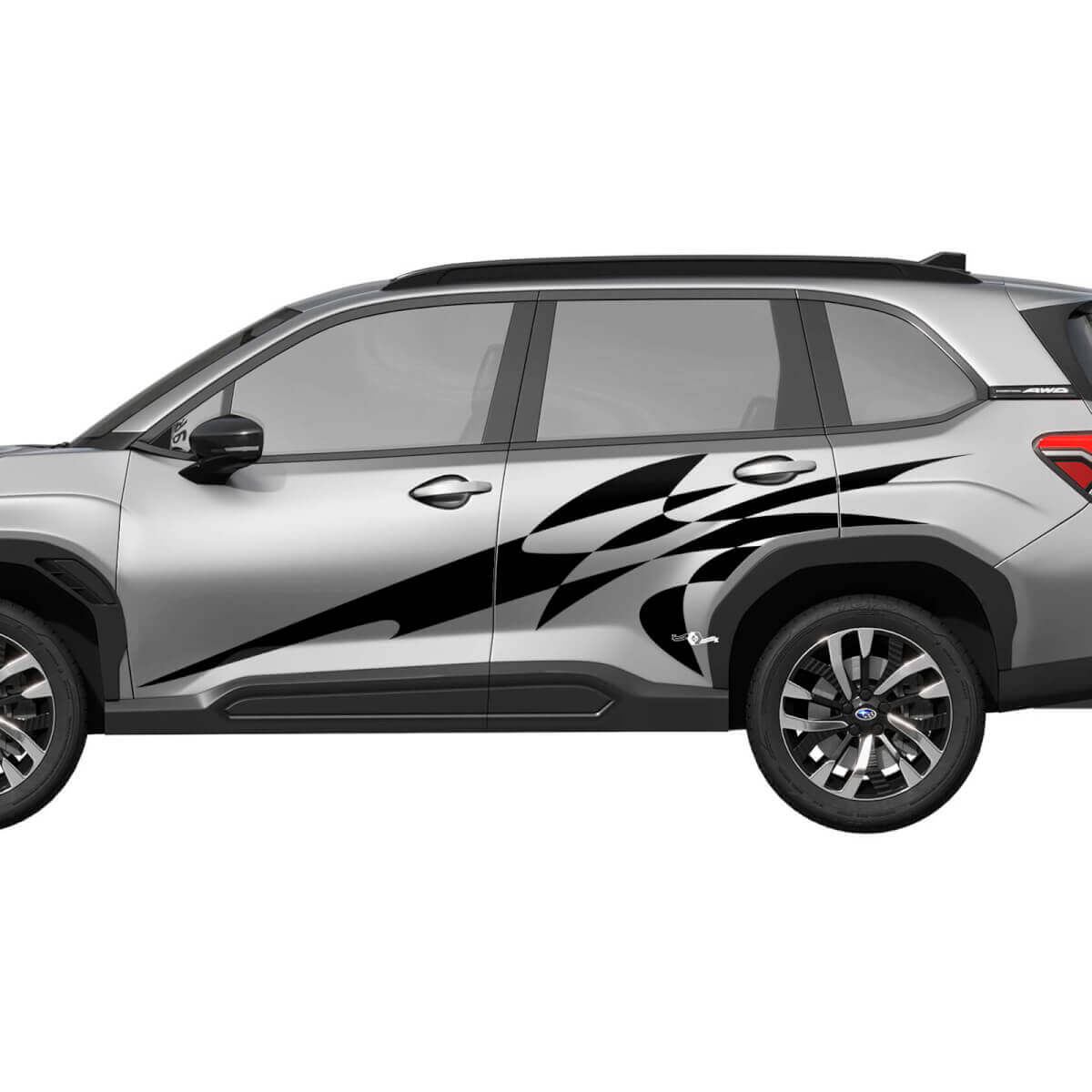 Zij deuren racestrepen vinyl sticker - grafische sticker Universal Fit Subaru Forester 2
