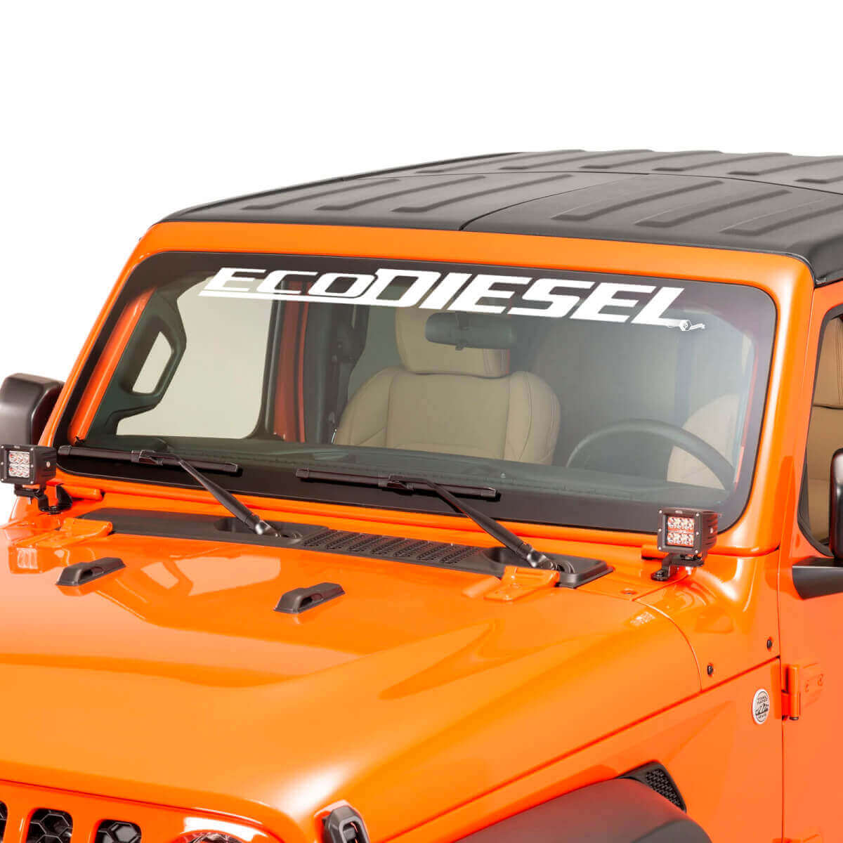 EcoDiesel Lettering Voorruit Grafische Vinyl Decal Sticker 4 voor Jeep Wrangler