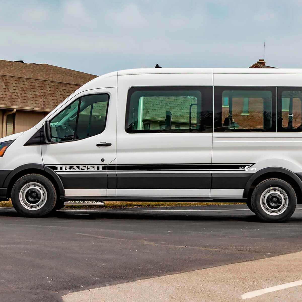 Transit Letter Line Side Strepen Vinyl Stickers voor Musclecar Transit