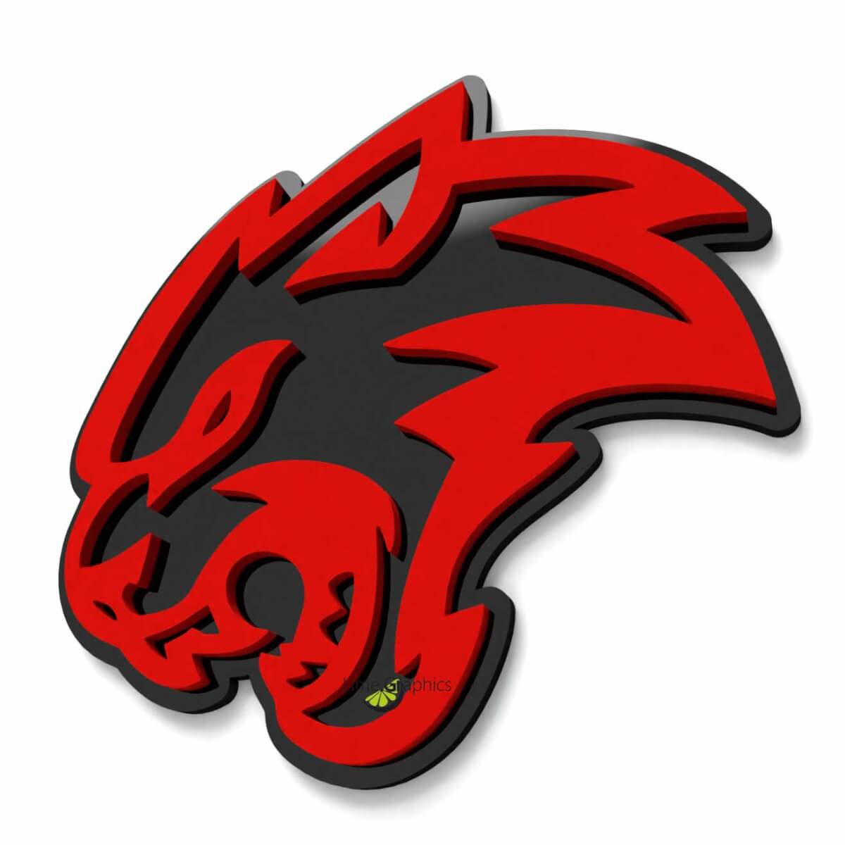 Aangepast 3D Embleem Wildcat Dodge Spatscherm Emblemen Achterklep Embleem Voorgrille Embleem