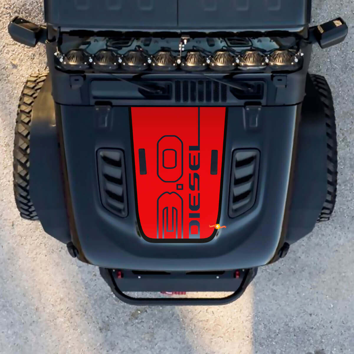 Hood 3.0 Diesel Jeep Graphic Vinyl Decal Sticker
