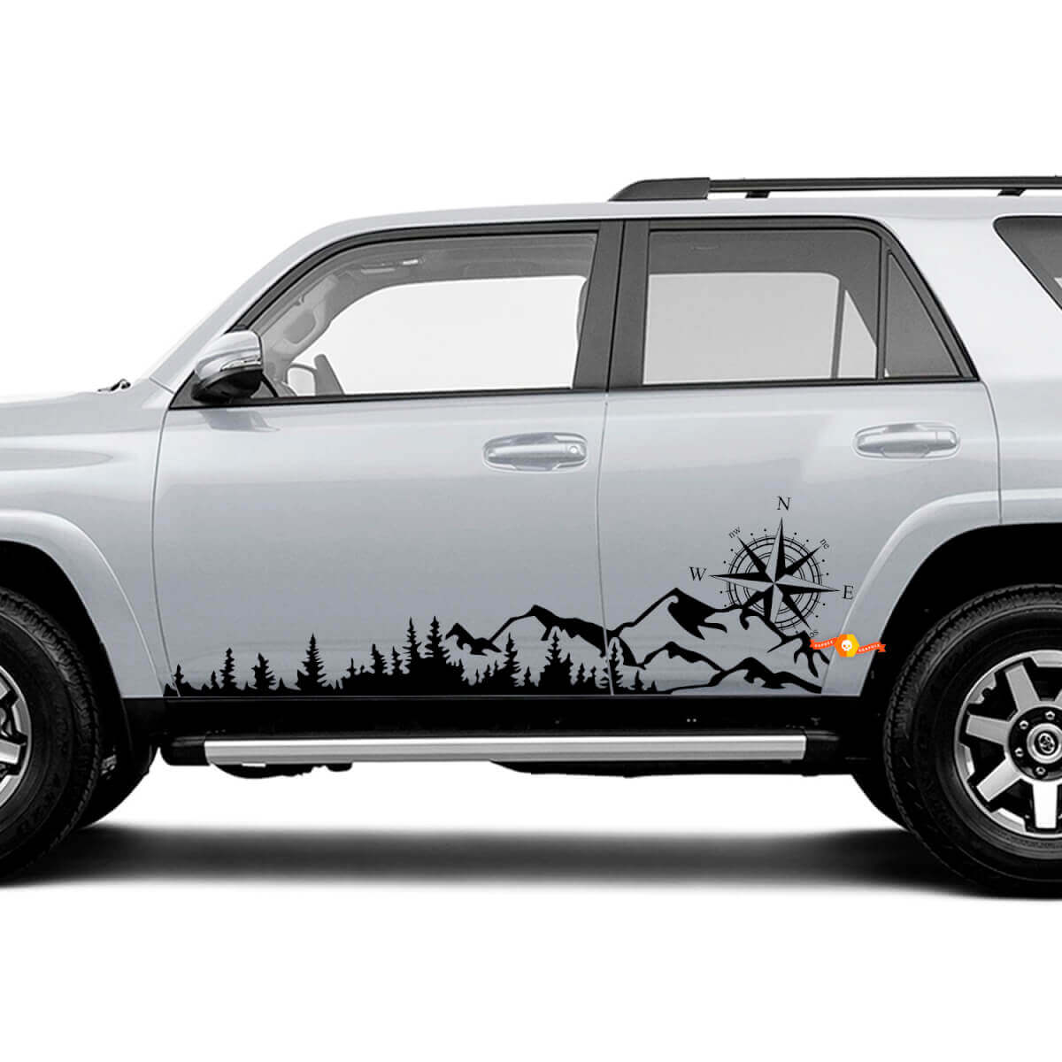 Mountains & Compass Side Vinyl Decal Kit voor Toyota 4Runner Tacoma Tundra