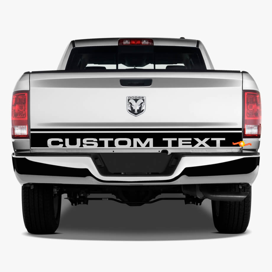 Aangepaste dubbele achterklepstrepen vinylsticker voor Dodge Ram 1500 Power Wagon