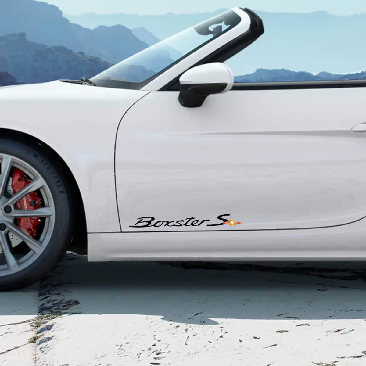 Boxster S zijdeur vinyl decal set voor Porsche Boxster