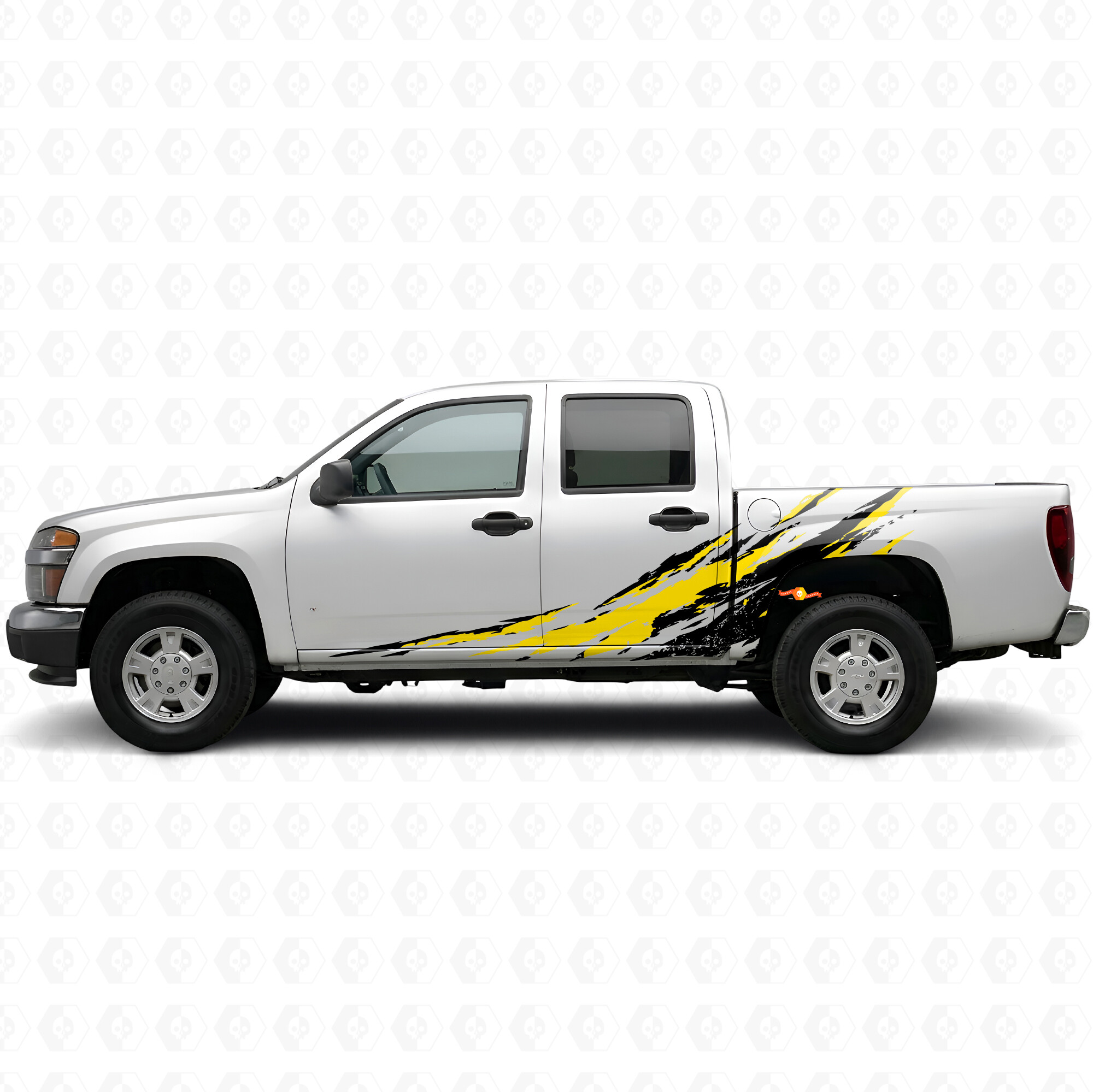 Versleten Splash Deur- & Zijkant Vinyl Strepen voor Chevrolet Colorado 1e Gen 2004-2012
