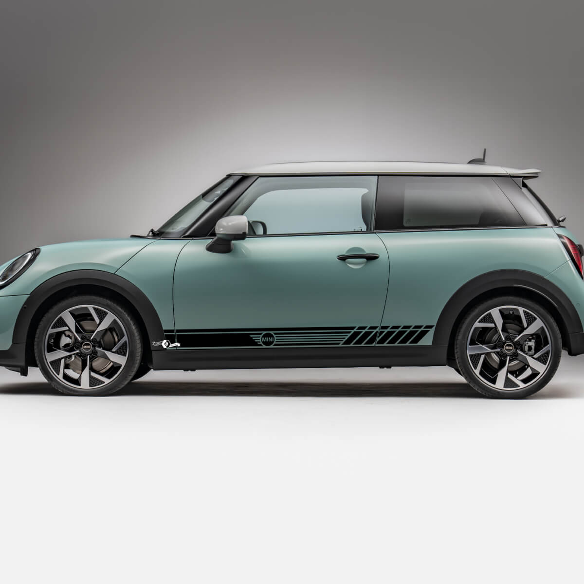 Side Racing Stripes Graphics Decal voor Mini Cooper S
