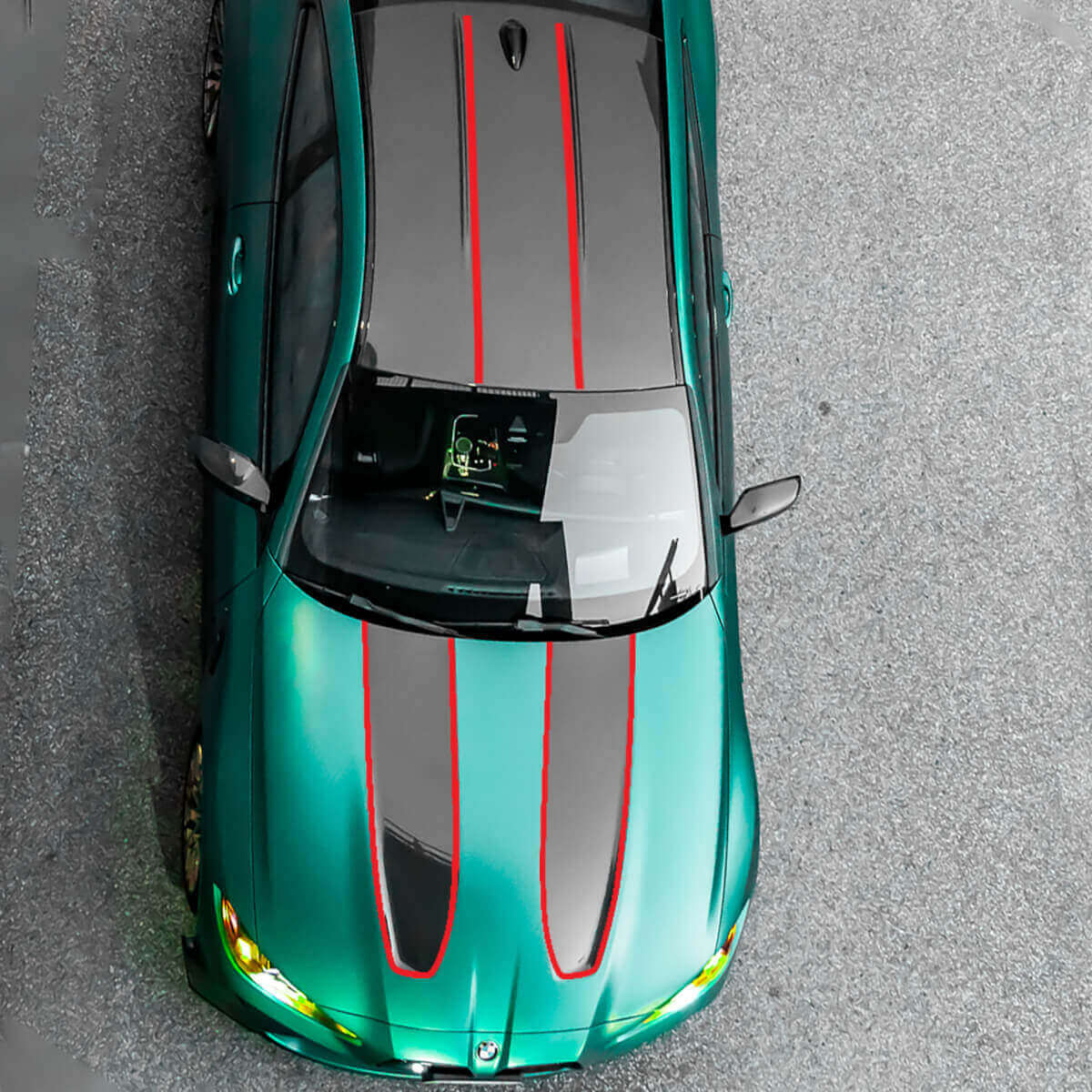 Dunne Accentstrepen Motorkap Dak Vinyl Sticker Decal voor BMW M4