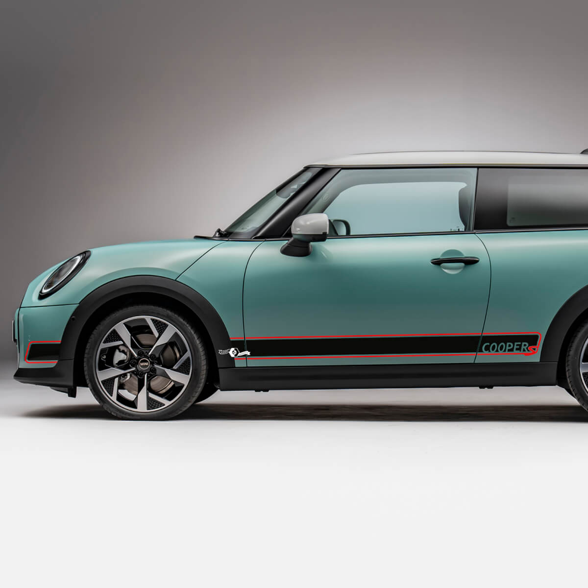 Side Racing 2 Colors Stripes Graphics Decal voor Mini Cooper S 2
